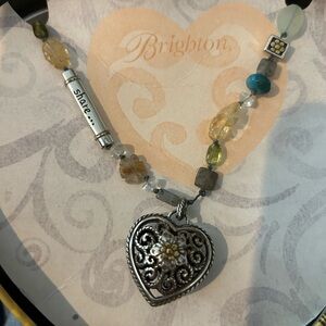 NWOT Brighton Necklace in original tin Sea Breeze